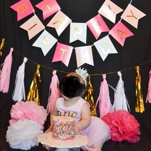 ONE Year Birthday outfit & decoration
